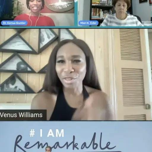 #IAmRemarkable video conference with Venus Williams