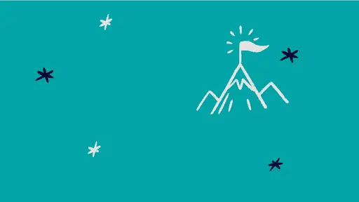 Mountain and stars illustration