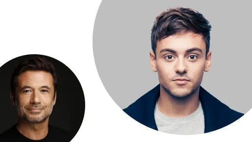 Profile pictures of Tom Daley and Pedro Pina