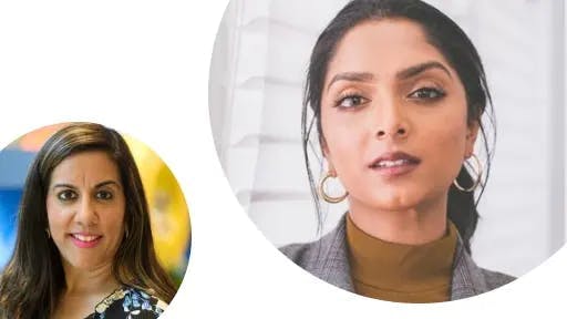Profile pictures of Deepica Mutyala and Sapna Chadha